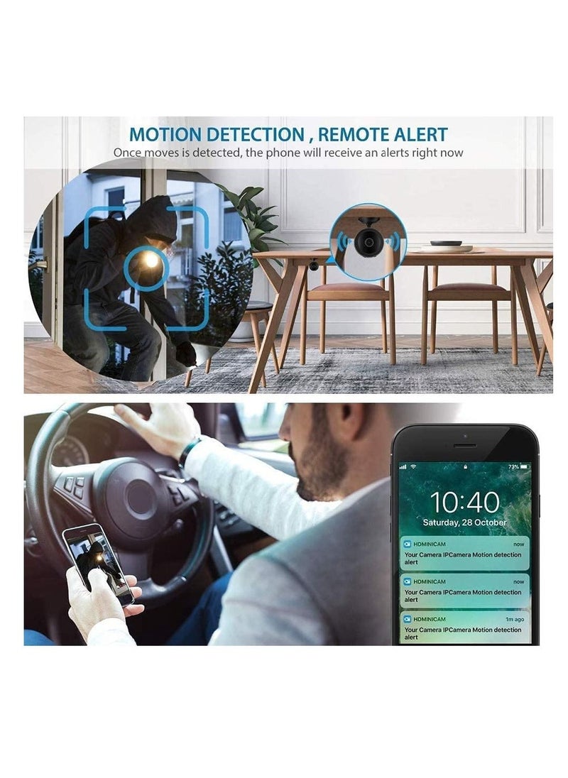 Mini WiFi Hidden Cameras,Wireless Spy Cameras with Video Live Feed, HD 1080P Home Security Cameras, Baby Nanny Cam,Tiny Smart Cameras with Night Vision and Motion Detection.