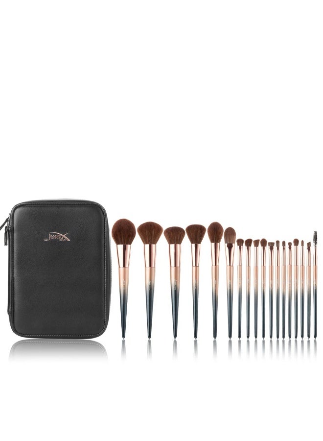 Jessup طقم فرش فاخرة مكون من 18 قطعة مع حقيبة سوداء