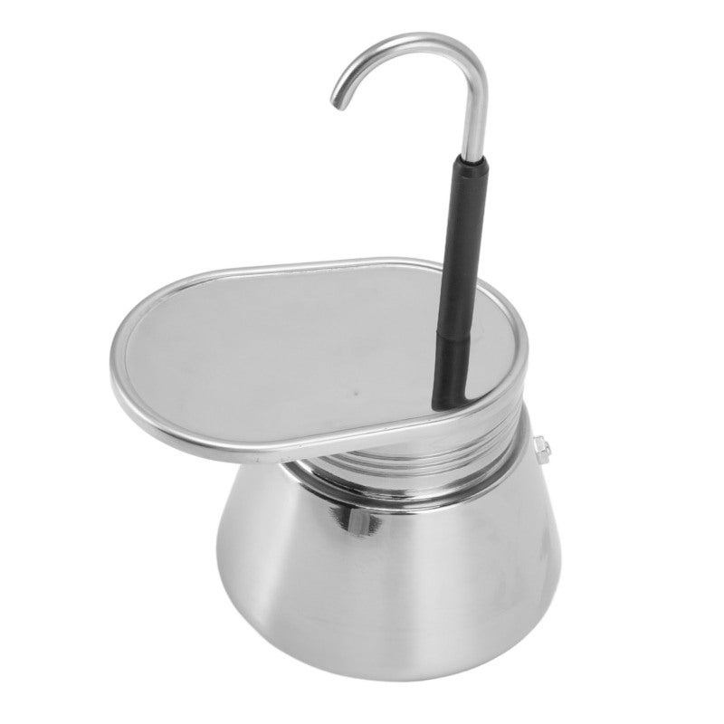 Moka Pot Stainless Steel Italian Type DIY Large Capacity Light Weight Portable Coffee Maker - Image 2
