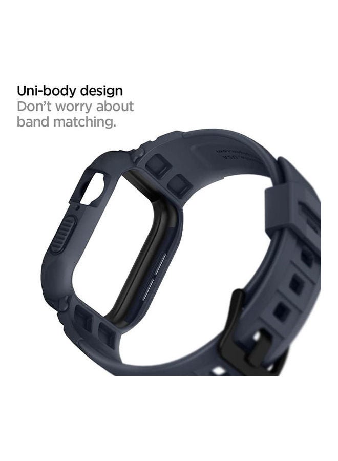 NIBEMINENT Apple Watch Case Rugged Armor Pro Charcoal Gray - Image 2