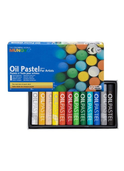 Gallery Oil Pastels Cardboard Box Set Of 12 Standard Assorted Colors