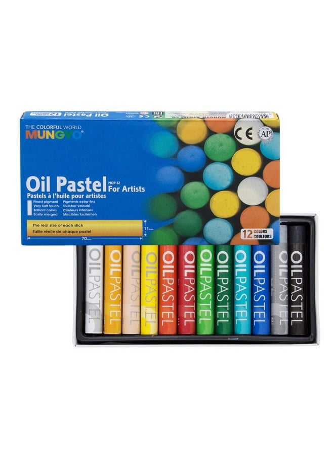 Gallery Oil Pastels Cardboard Box Set Of 12 Standard Assorted Colors