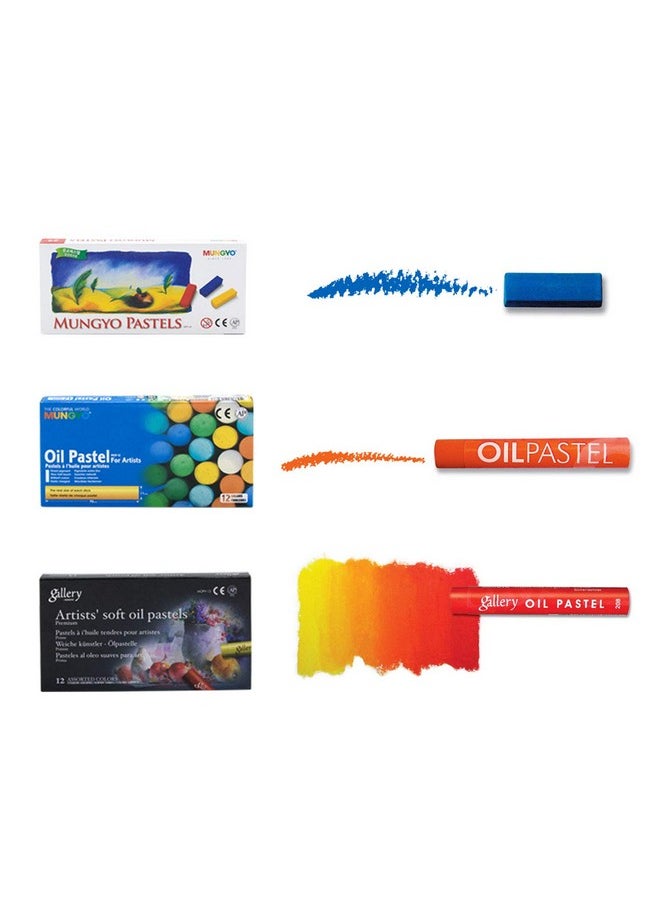Gallery Oil Pastels Cardboard Box Set Of 12 Standard Assorted Colors