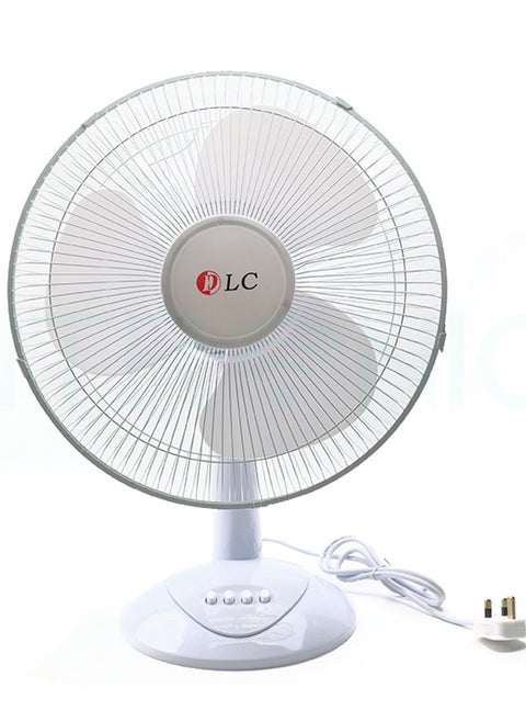 3-Blade Electric Table Fan, 45 Watts, with 3 Speeds DLC-1640T White