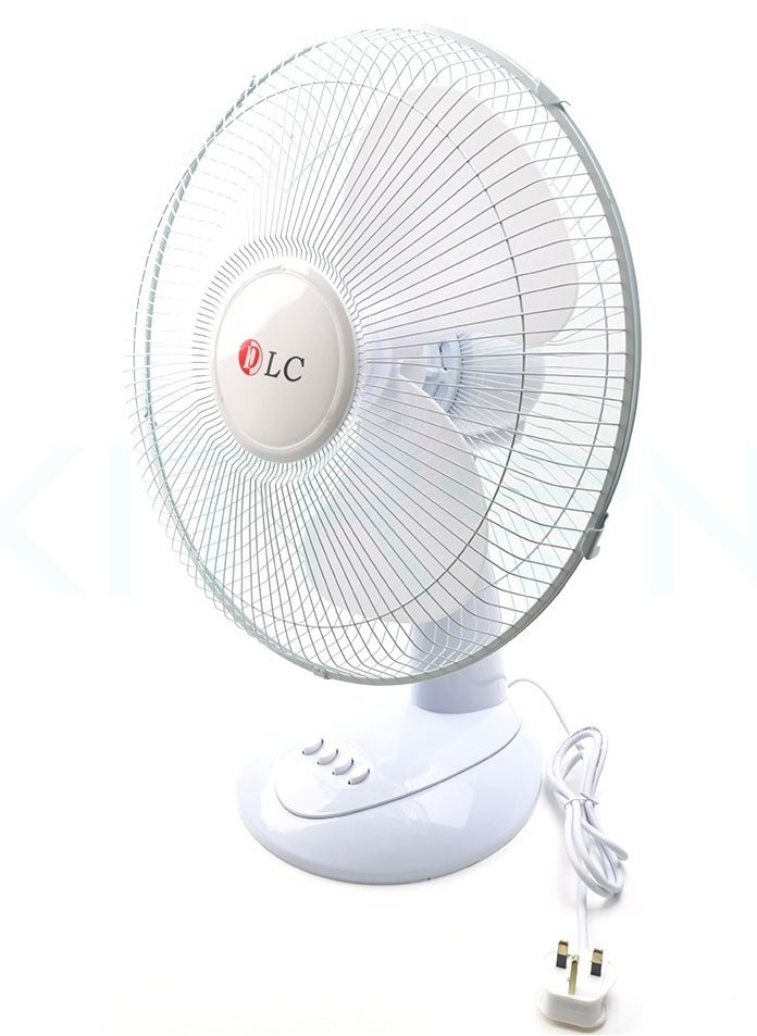 LC 3-Blade Electric Table Fan, 45 Watts, with 3 Speeds DLC-1640T White  - Image 2