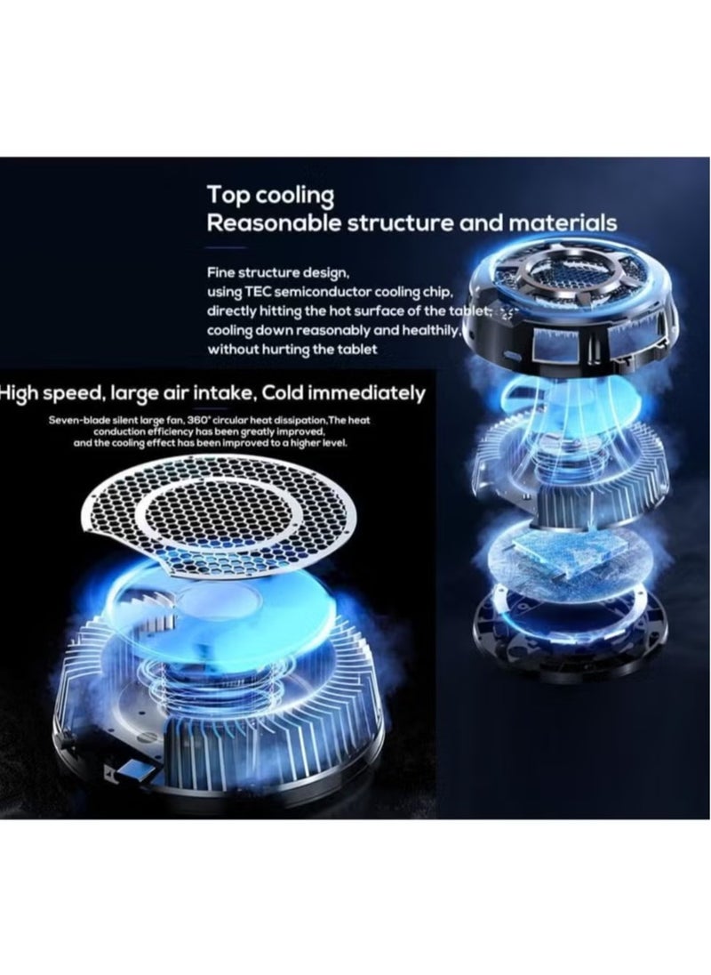 JAJEEK CX05 Magnetic Tablet Gaming Cooler – Silent Operation, -9°C Cooling with TEC Semiconductor Technology, 3 Gear Cooling Adjustment, Ideal for Gaming, Streaming, and Intensive Tablet Use, Compatible with iPad and Tablets  - Image 5