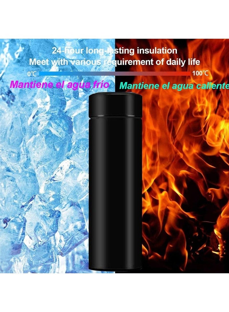 يلا بيك كوب حراري ذكي ٤٨٠ مل من الستانلس ستيل، زجاجة معزولة ذكية مع شاشة عرض درجة الحرارة للسفر والمكتب والاستخدام الخارجي، باللون الأسود - Image 4