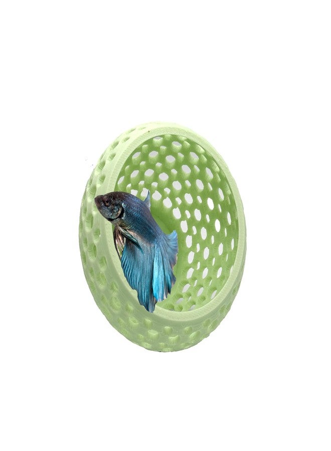 CTWPets Betta Bulb Hide 2.0 | Betta Rest Fish Tank Ornament Large | Aquarium Cave with Suction Cup for Small Fish Tank, Betta Habitat, Shrimp Hideout, Aquatic Decor Large (Minty Dream) - Image 1