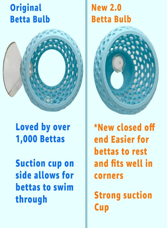 CTWPets Betta Bulb Hide 2.0 | Betta Rest Fish Tank Ornament Large | Aquarium Cave with Suction Cup for Small Fish Tank, Betta Habitat, Shrimp Hideout, Aquatic Decor Large (Minty Dream) - Image 3