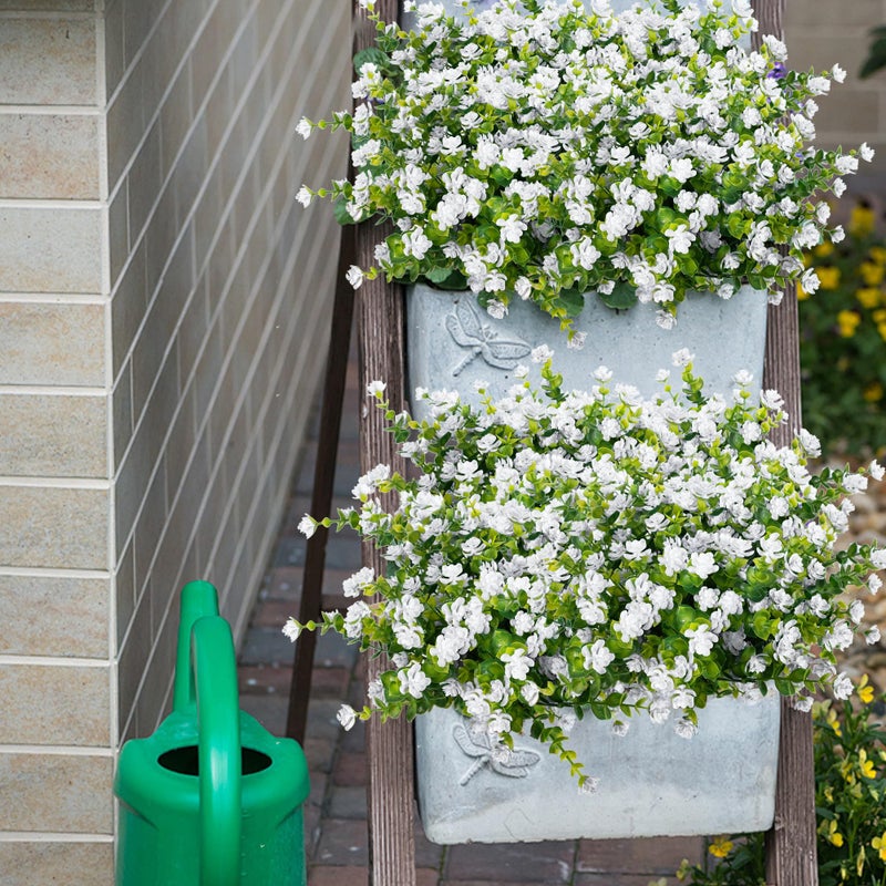 NETAP Outdoor Artificial Flowers UV Resistant, 20 Bundles Fake Realistic Floral Greenery Plants for Outside Porch, Window Boxes, Garden, Yard, Inside Home Table Decor, White - Image 4