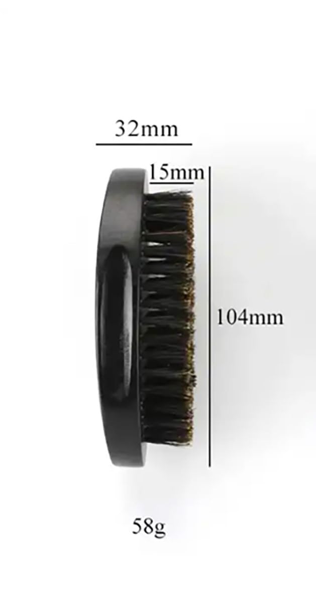 TOPMED ETS Portable Black Soft Bristle Hair Beard Brush - Image 5