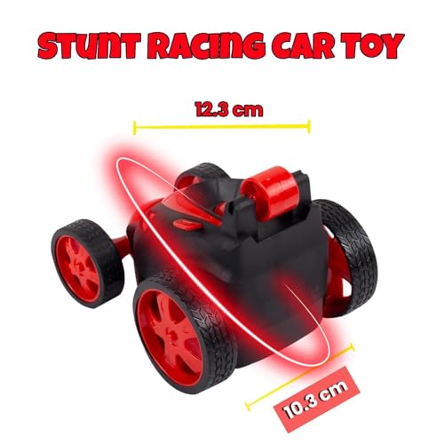 Gooyo GY-2090-14 360° Rotating & Rolling Stunt Car Toy with Demo Functions | Spin, Stunt, Flip Functions | Remote Control Stunt Car Toy for Kids | Red | in-Built Battery | Gift Box Packaging - Image 5