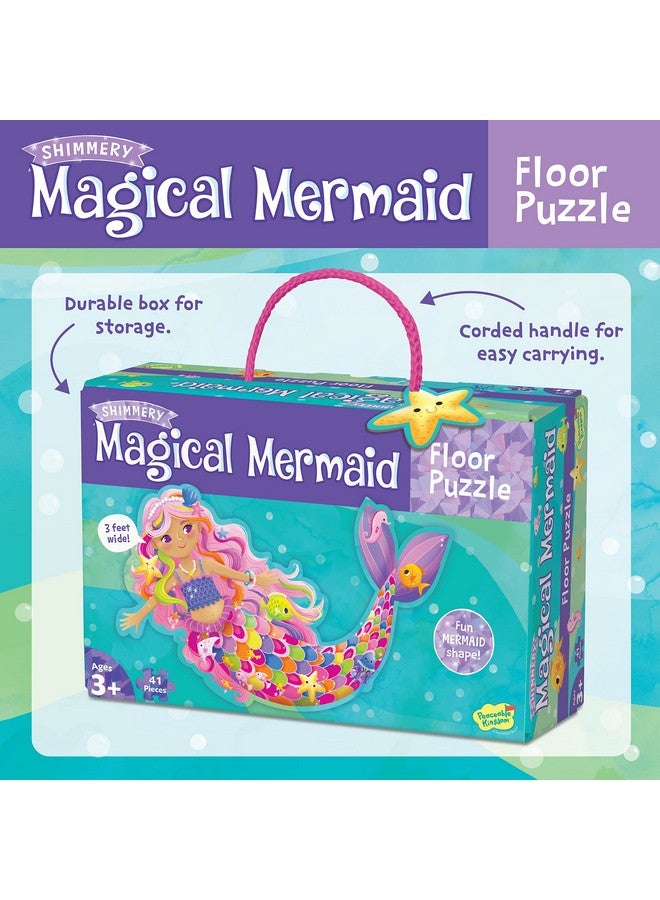 Peaceable Kingdom Shimmery Magical Mermaid Floor Puzzle - Image 4