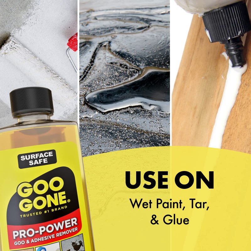 Goo Gone Pro Power Adhesive Remover | Removes Stickers, Goo, Tar, Grease, Great on Tools | Surface Safe, Fresh Citrus Scent - 2 Pack with Scraper Tool, Sticker Lifter - Image 5