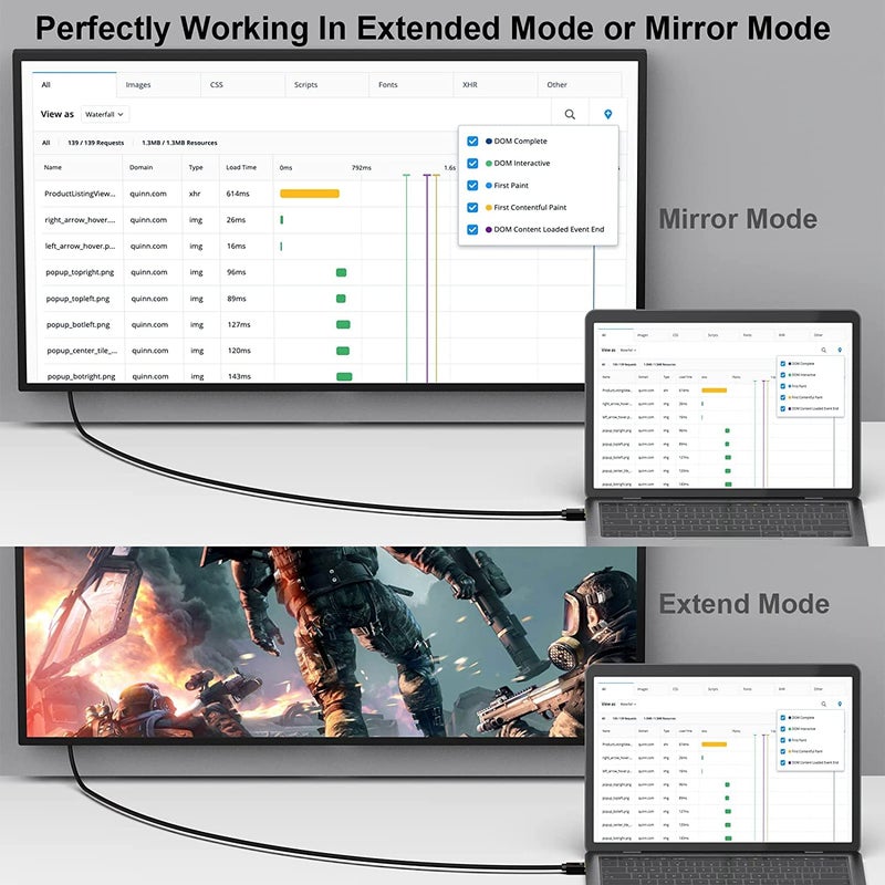 RuhZa كابل Mini DisplayPort إلى VGA، كابل Mini DisplayPort إلى VGA بطول 3 أقدام (متوافق مع Thunderbolt 2) مع MacBook Air/Pro، Surface Pro/Dock، شاشة، جهاز عرض (أسود) - Image 5