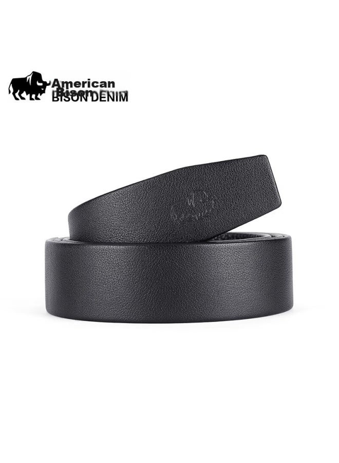American Bison Leather Belt For Men, Top-grain Cowhide Seamless Belt, No Buckle, Automatic Buckle Waist Belt, Birthday Gift - Image 4