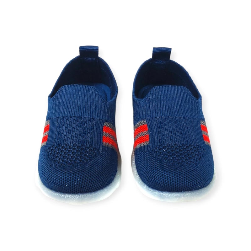 Coolz Kids Knitted First Walking Shoes with Light Led-01 for Baby Boys and Baby Girls for 9-24 Months - Image 2
