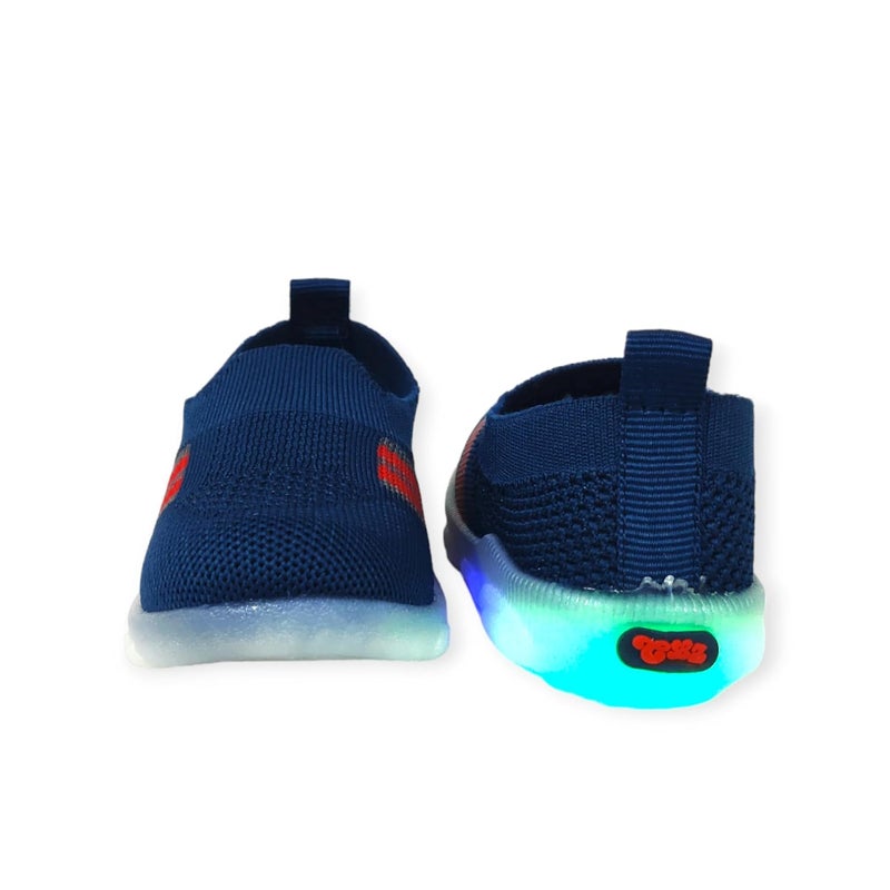 Coolz Kids Knitted First Walking Shoes with Light Led-01 for Baby Boys and Baby Girls for 9-24 Months - Image 3