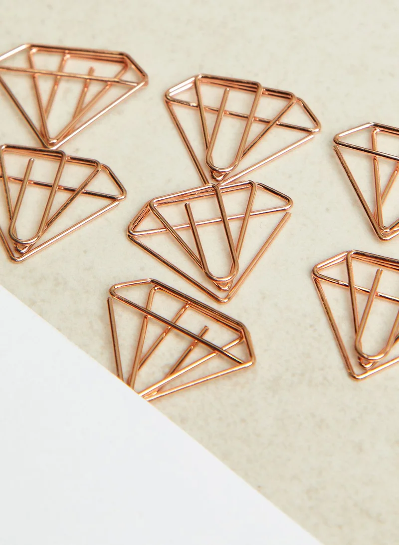AURORA 8 Piece Diamond Shaped Paper Clips