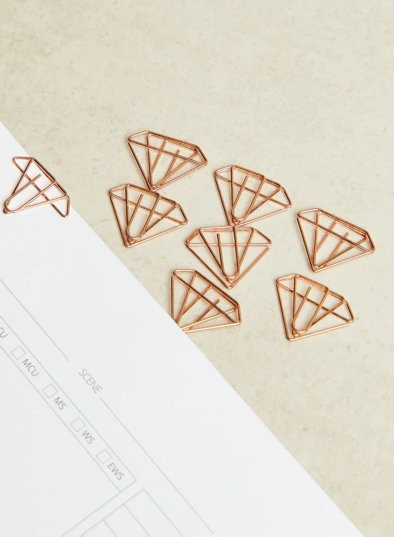 AURORA 8 Piece Diamond Shaped Paper Clips