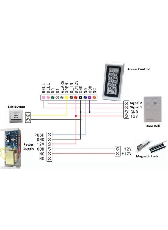 Rubik 12V Door Bell Wired Ding-Dong Doorbell Chime Works With All Type Access Control For Home And Office  - Image 5