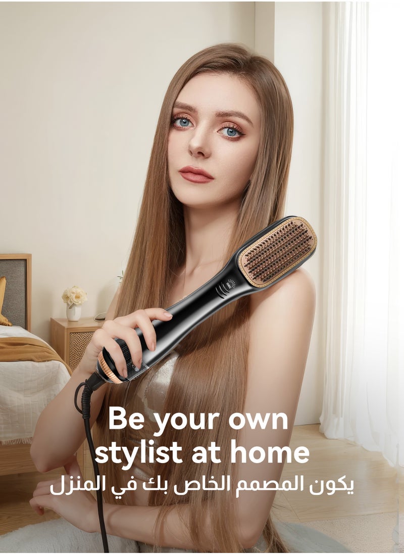 Multifunctional Hot Air Brush Straightening Brush Hair Dryer Brush Ceramic Dryer And Styler