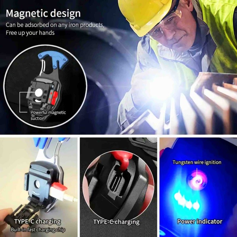Beemen Multi-Purpose Portable Rechargeable Keychain Camping Flashlight Star Flat Screwdriver Lighter Torch Opener  - Image 4