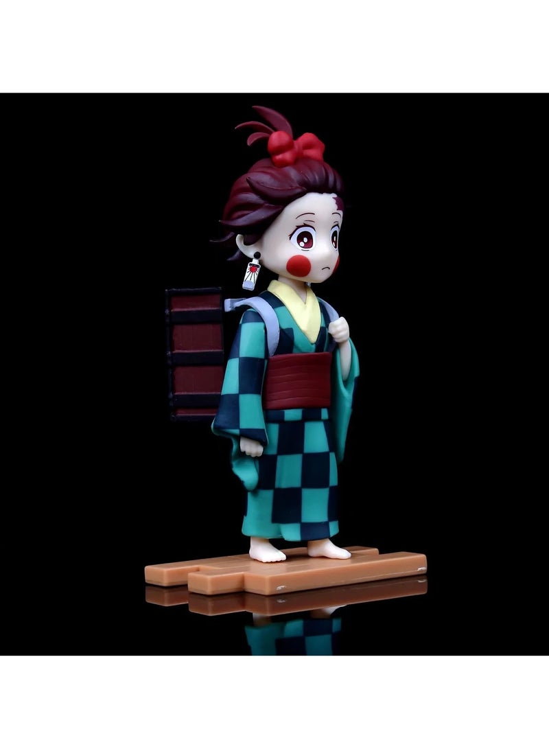 general Demon Slayer Kimetsu no Yaiba Flower Street series interchangeable head figurine model boxed can be used as room decoration - Image 2