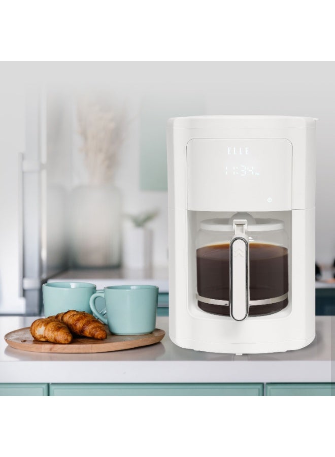 ELLE Panache Series Digital Coffee Maker, 1.8L, 12-14 Cup Capacity, Programmable, Reusable Permanent Filter, 1700W - Image 3