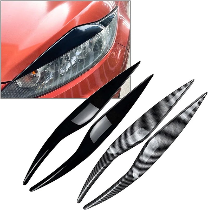 QASULER Car Headlight Eyelid Trim for Ford Fiesta MK6 - Image 3