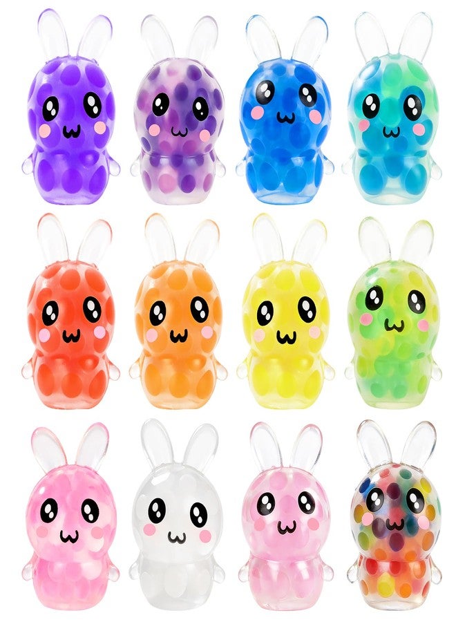 Cyunda Easter Egg Fillers - 12 Pcs Easter Bunny Squishy Toys, Squishy Stress Balls Gift Box Set, Easter Basket Stuffers for Kids, Non-Candy Easter Gifts, Party Favors - Image 2