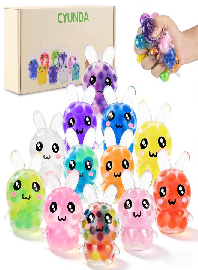Cyunda Easter Egg Fillers - 12 Pcs Easter Bunny Squishy Toys, Squishy Stress Balls Gift Box Set, Easter Basket Stuffers for Kids, Non-Candy Easter Gifts, Party Favors - Image 1