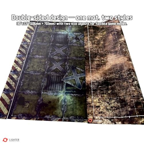 Lighter Creative DoubleSided Battle Mat Gridded WarGaming Mat for WH40K Kill Team 30 x 22606mm x 703mm Made of Synthetic Leather 11mm Thickness DoubleSided - Image 5