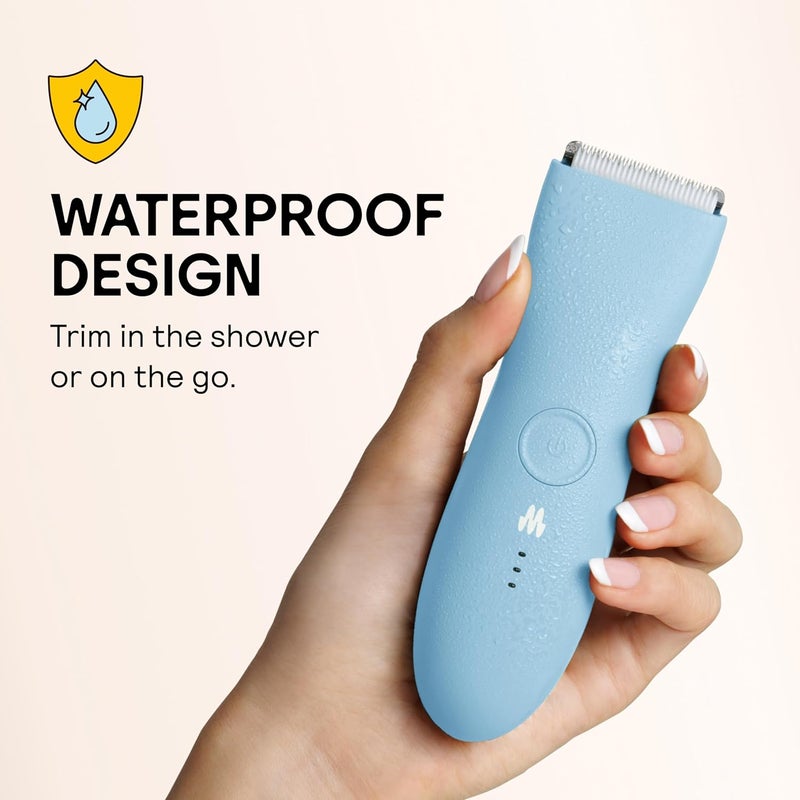 Meridian The Trimmer Original - Body Hair Trimmer for Men, Electric Shaver for Pubic Hair, Chest, Legs & Bikini, Waterproof & Rechargeable, Sky - Image 5