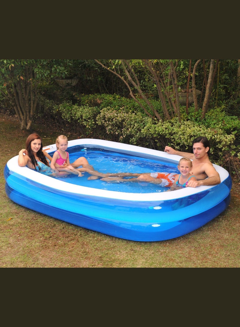Giant Inflatable Kiddie Pool, Family and Kids Inflatable Rectangular Pool 2 meter Long (200 X 150 X 50)CM,Family Lounging Pool.