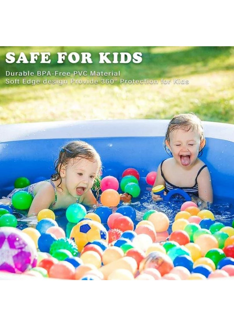 Giant Inflatable Kiddie Pool, Family and Kids Inflatable Rectangular Pool 2 meter Long (200 X 150 X 50)CM,Family Lounging Pool.