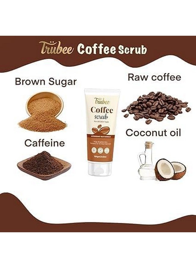 Trubee Coffee Scrub | Face and Body Scrub | Removes Tan, Blackheads and Dirt | For Men & Women 100gm - Image 2