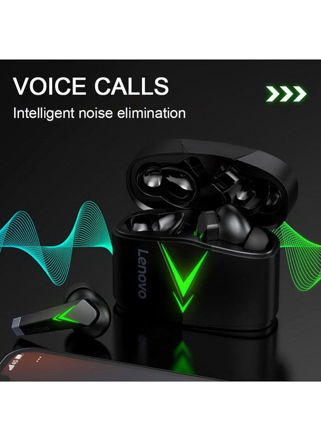 Lenovo Group Limited - Lenovo LP6 Game Headset BT5.0 Wireless Earphones 65ms Low Latency DSP Noise Reduction Game/Music Dual Mode In-ear Earbuds for Gamers Sports Compatible with iOS Android Black - Image 1