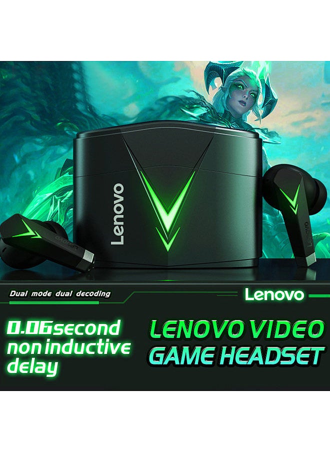 Lenovo Group Limited - Lenovo LP6 Game Headset BT5.0 Wireless Earphones 65ms Low Latency DSP Noise Reduction Game/Music Dual Mode In-ear Earbuds for Gamers Sports Compatible with iOS Android Black - Image 1