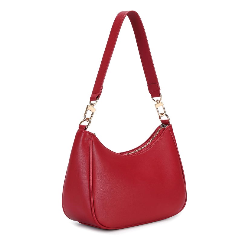 CYHTWSDJ Shoulder Bags for Women, Cute Hobo Tote Handbag Mini Clutch Purse with Zipper Closure (Red-G) - Image 5