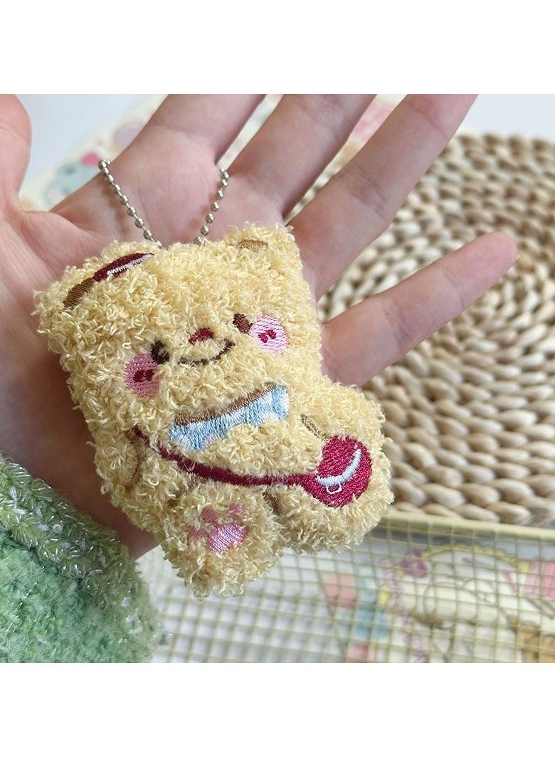 general Butter Bear Plush Toy Pendant Keychain - Women's Bag Pendants - Women's Gifts (3 Pcs) - Image 5