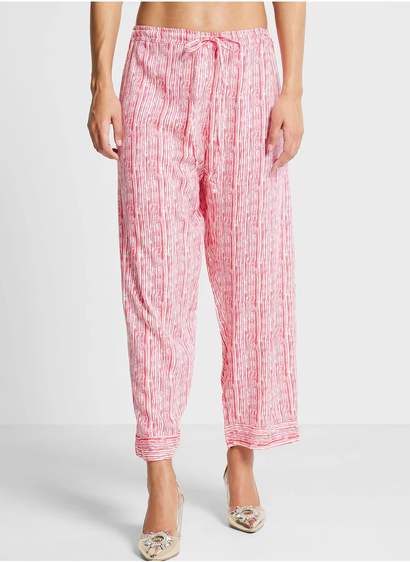Biba Printed Crew Neck Kurti & Pants Set