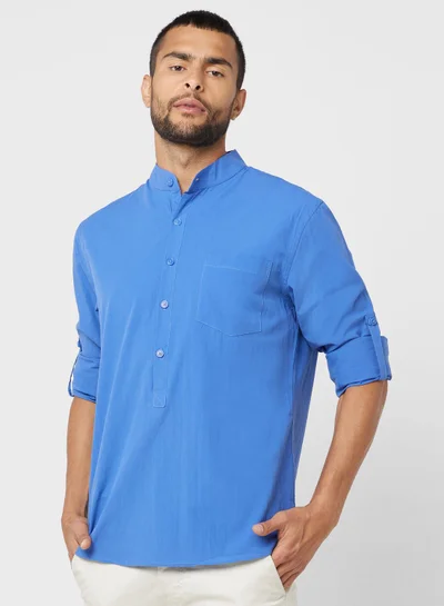 روبرت وود Grandad Collar Shirt