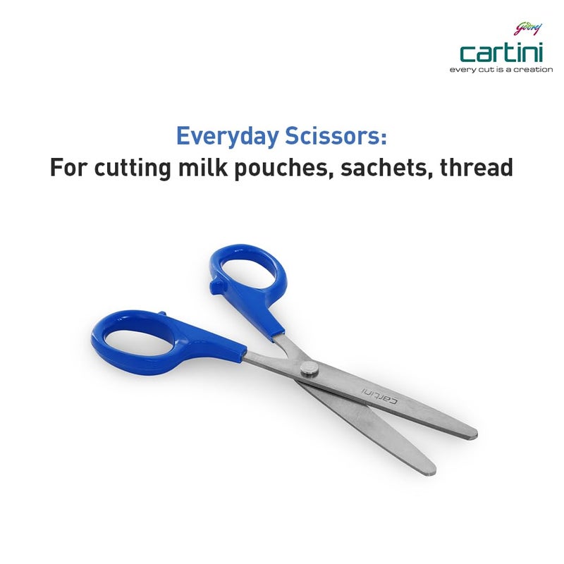 Godrej Locking Solutions and Systems Godrej Cartini Scissors I For Everyday Home Use I For Cutting Milk Pouches Sachets Threads I 6 High grade Stainless Steel Long lasting life I 1 Year Warranty  - Image 3