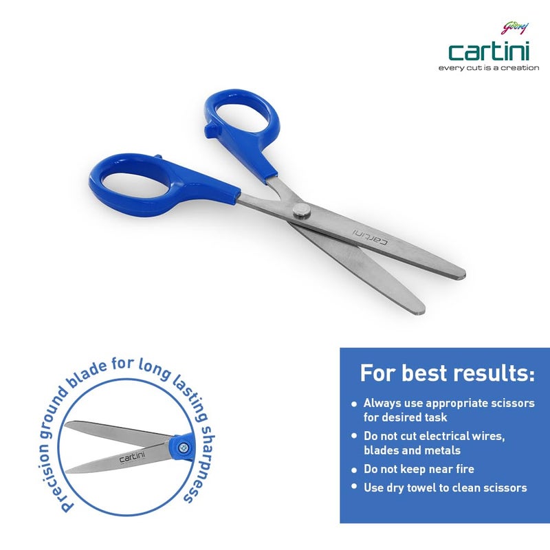 Godrej Locking Solutions and Systems Godrej Cartini Scissors I For Everyday Home Use I For Cutting Milk Pouches Sachets Threads I 6 High grade Stainless Steel Long lasting life I 1 Year Warranty  - Image 4