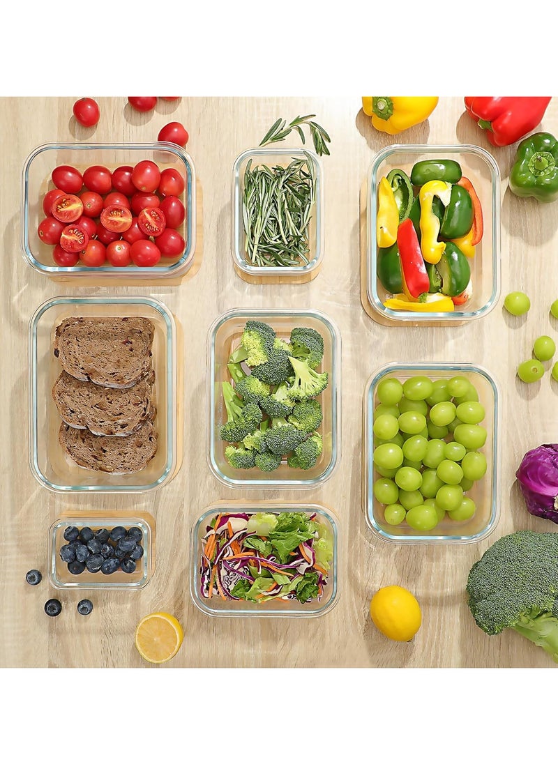BLACKSTONE - Set of 3 Glass Food Containers with Wooden Lids & Silicone Rings – 1520ml Leakproof Storage Solution - Image 1