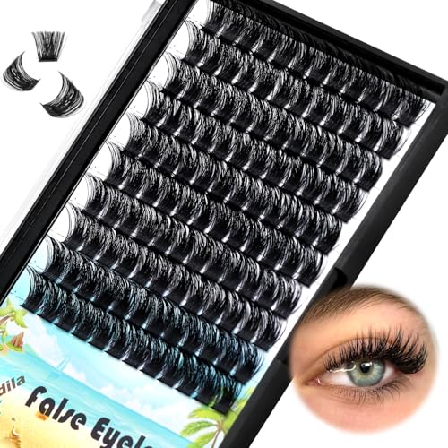 Dedila Large Pack 820mm to Choose D Curl Cluster Eyelash Extensions D Curl Wide Stem Individual False Eyelashes Dramatic Volume Eye Lashes Set Home DIY Lashes 18mm - Image 2