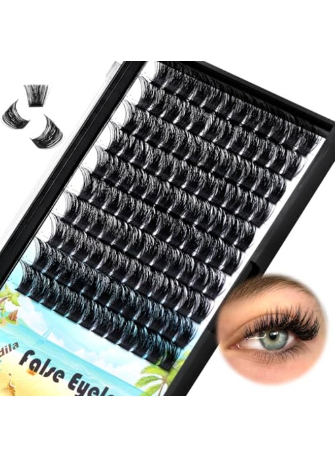 Dedila Large Pack 820mm to Choose D Curl Cluster Eyelash Extensions D Curl Wide Stem Individual False Eyelashes Dramatic Volume Eye Lashes Set Home DIY Lashes 18mm - Image 1