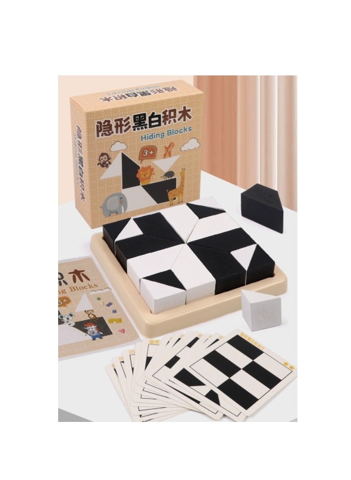 Children's Puzzle Building Blocks. Wooden Interactive Board Game Toys  - Image 1