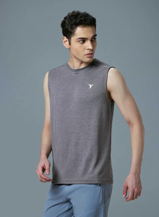 تكنوسبورت Technosport Men Melange Slim Fit Sports Innerwear Vest